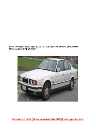 download BMW 525i 535i ETM workshop manual