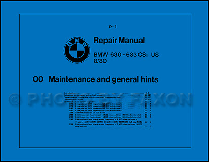 download BMW 633CSI 635CSI M6 workshop manual