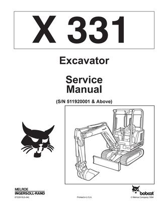 download Bobcat 331 Workable workshop manual