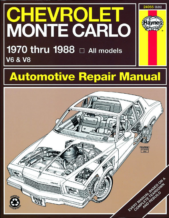 download Chevrolet Monte Carlo Chevy Monte Carlo able workshop manual