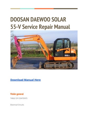 download DAEWOO DOOSAN SOLAR 420LC V Excavator able workshop manual