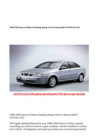 download Daewoo Nubira workshop manual