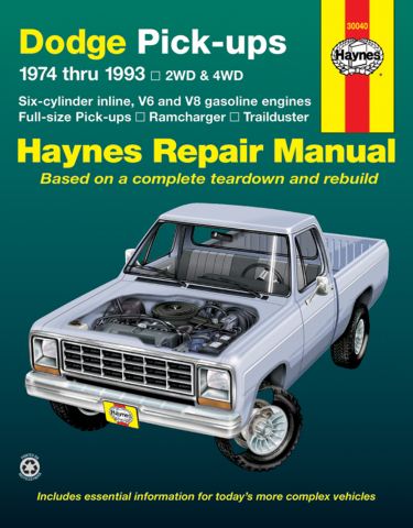 download Dodge Ramcharger INFORMATIVE able workshop manual