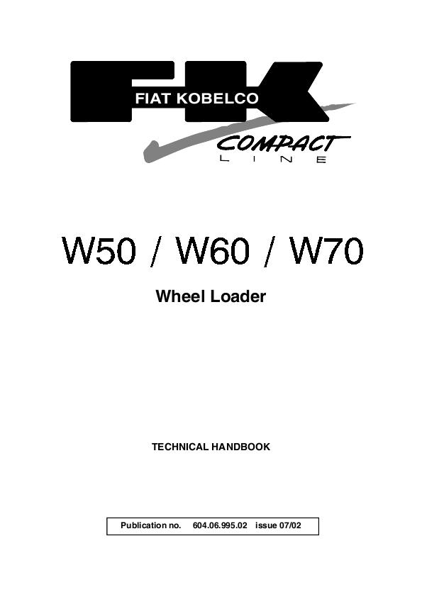 download Fiat Kobelco Compact LINE W80 Mini Wheel Loaders able workshop manual