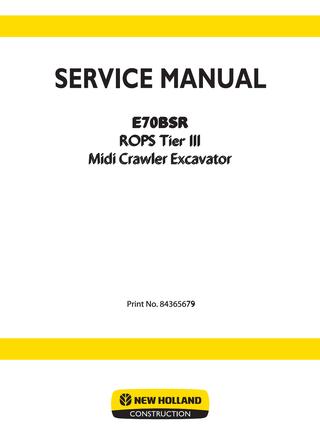 download Holland E235BSR Crawler Excavator able workshop manual