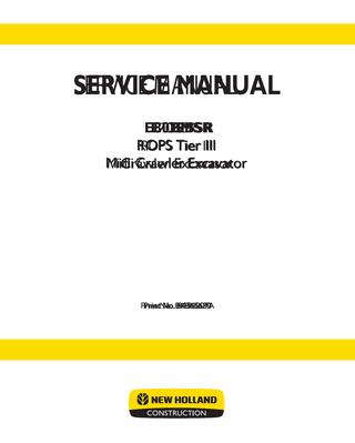 download Holland E235BSR Crawler Excavator able workshop manual