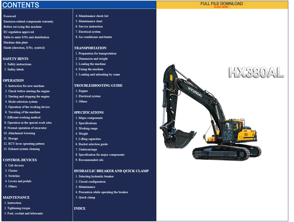 download Hyundai R250LC 3 Crawler Excavator Servcie able workshop manual