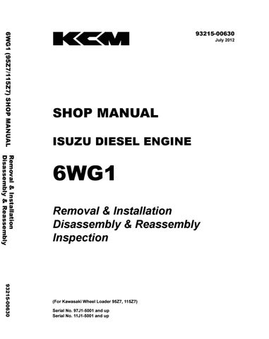 download Isuzu 6WG1 TC Common Rail Engine Workhop Manual workshop manual