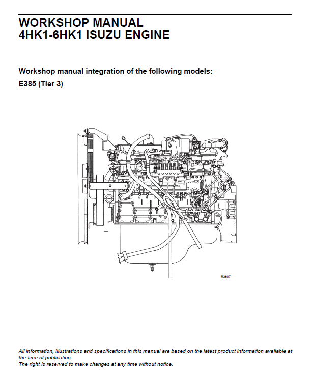 download Isuzu Hitachi 4HK1 6HK1 Engine Manual workshop manual
