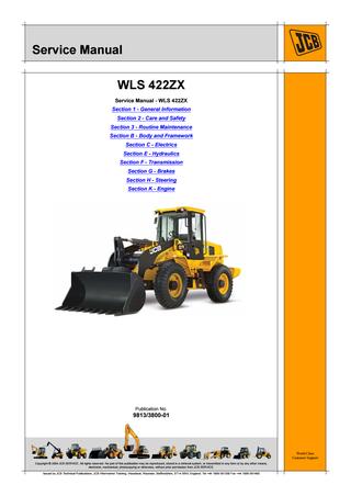 download JCB 412S Wheel Loader  6 able workshop manual