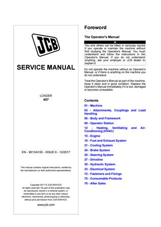 download JCB 412S Wheel Loader  6 able workshop manual