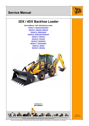 download JCB 700 Excavator Loader able workshop manual