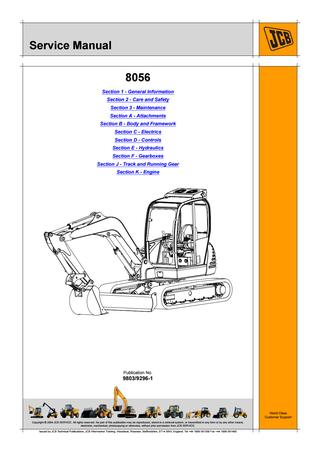 download JCB 8056 Mini Crawler Excavator able workshop manual