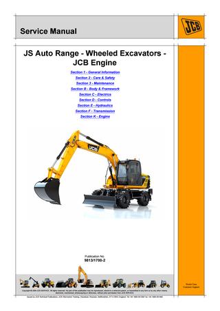 download JCB JS175W Auto Wheeled Excavator able workshop manual