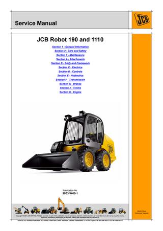 download JCB ROBOT FAULT FINDING 1110 able workshop manual