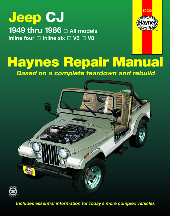 download JEEP CJ INLINE FOUR INLINE SIX V6 V8 workshop manual