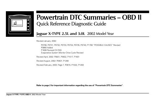 download Jaguar XK Chassis DTC Summaries workshop manual