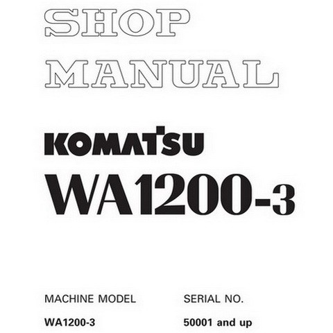 download KOMATSU WA1200 3 Wheel Loader Operation able workshop manual