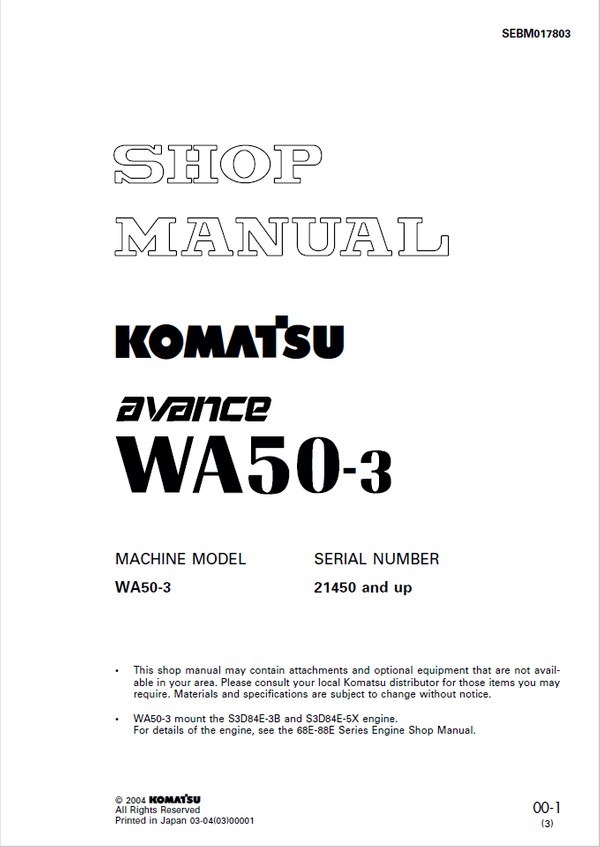 download KOMATSU WA1200 6 Field Assembly Instruction able workshop manual