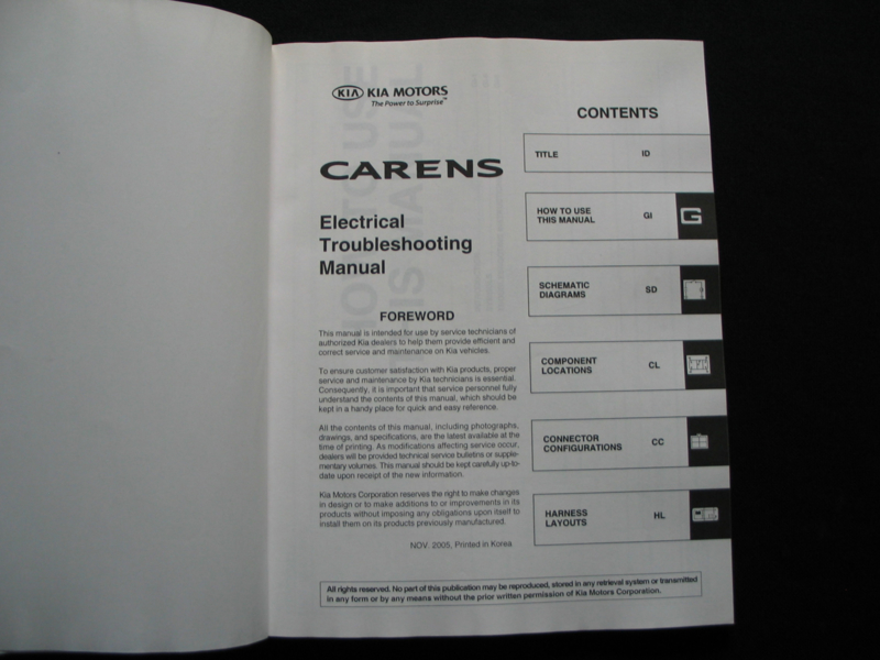 download Kia Carens workshop manual