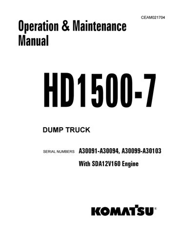 download Komatsu 530M Dump Truck able workshop manual