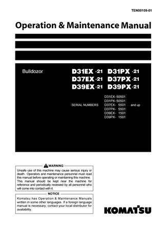 download Komatsu D31EX 21 D31PX 21 D37EX 21 D37PX 21 Dozer Bulldozer able workshop manual