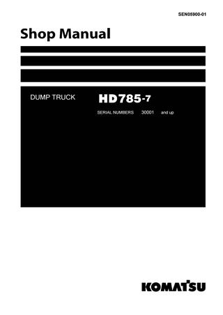 download Komatsu HD785 5 HD985 5 Dump Truck able workshop manual