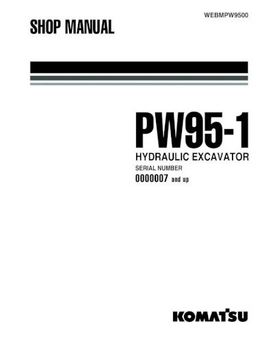 download Komatsu Hydraulic Excavator PW130ES 6K Operation able workshop manual