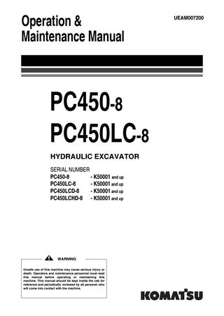 download Komatsu PC450 6 PC450LC 6 Excavator able workshop manual