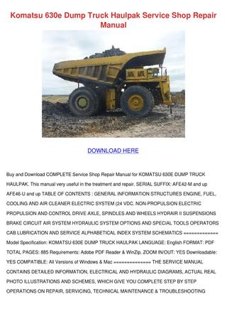 download Komatsu WA500 1 Wheel Loader 10001 up able workshop manual