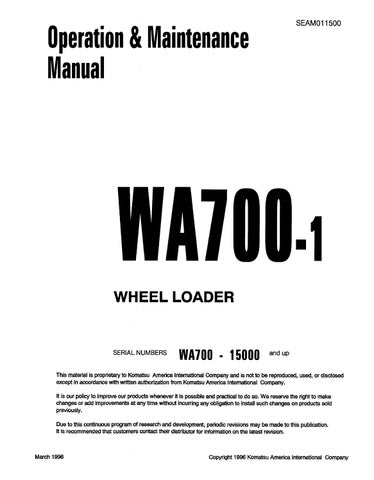 download Komatsu WA700 1 shop+ operation able workshop manual