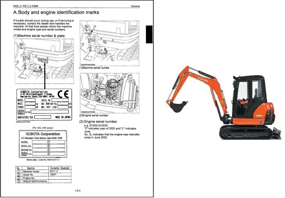 download Kubota KX61 3 KX71 3 COMPACT Excavator Manual.able workshop manual