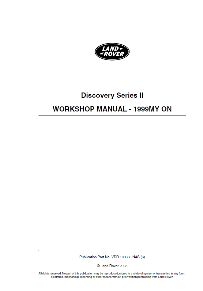 download Land Rover RAVE workshop manual