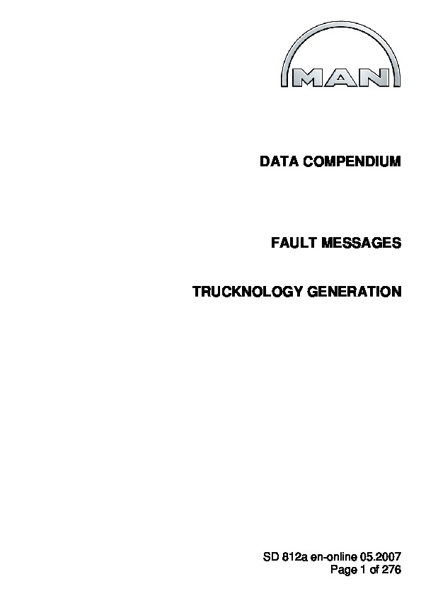 download MAN Truck FAULT CODE MESSAGE TruckNOLOGY workshop manual