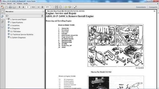 download MERCEDES BENZ ML320 W163 workshop manual