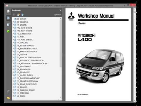 download MITSUBISHI L400 CHASSIS Transmission workshop manual