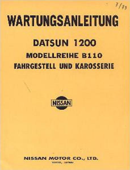 download NISSAN DATSUN 1200 73 able workshop manual