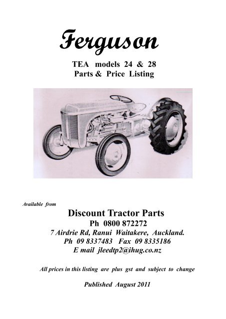 download PartsMassey Ferguson TE 20 tractor workshop manual