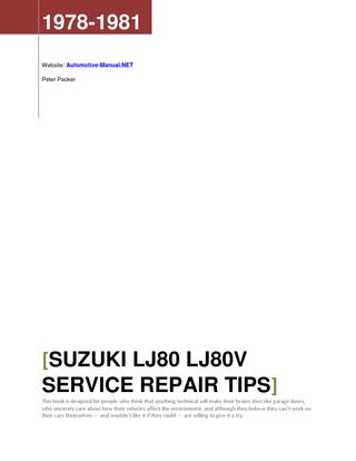 download Suzuki LJ80 LJ80V able workshop manual