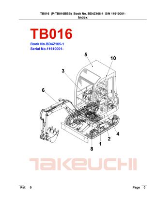 download TAKEUCHI TB014 TB016 COMPACT Excavator able workshop manual