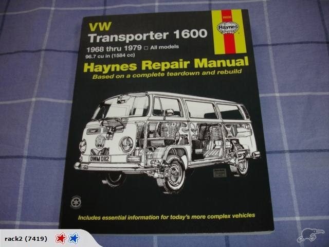 download VW Volkswagen Transporter type2 1600 workshop manual