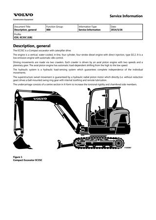 download Volvo EC35 Compact Excavator able workshop manual